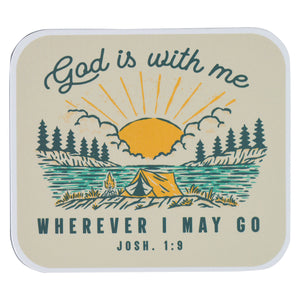 God Is with Me Inspirational Magnet - Joshua 1:9