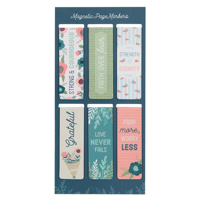 Floral Garden Magnetic Bookmarks Set MGB067