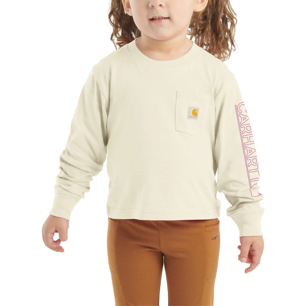 Malt Baby Girls' Long-Sleeve Graphic Pocket T-Shirt CA7071