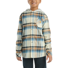 Malt Boys' Long-Sleeve Flannel Hooded Shirt CE8205