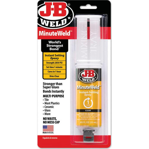 MinuteWeld Epoxy Syringe - 25 Ml Clear