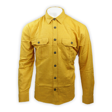 Mustard Men's Solid Flannel Long-Sleeve Shirt P118