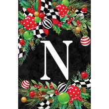 Christmas Swag Monogram Flag N