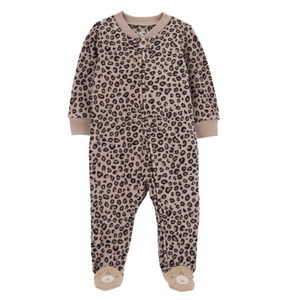 Baby Girls' Leopard Fleece Footie Pajamas 1R497110 3