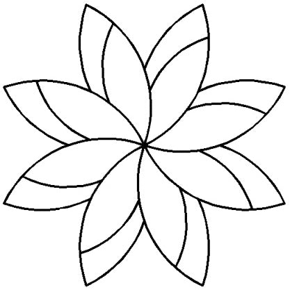 4" Small Flower Quilting Stencil NH210