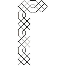 2" Interlocking Chain Border with Corner Quilting Stencil NS110