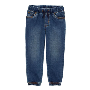 Navy Boys' Pull-on Denim Pants 2R061610-463