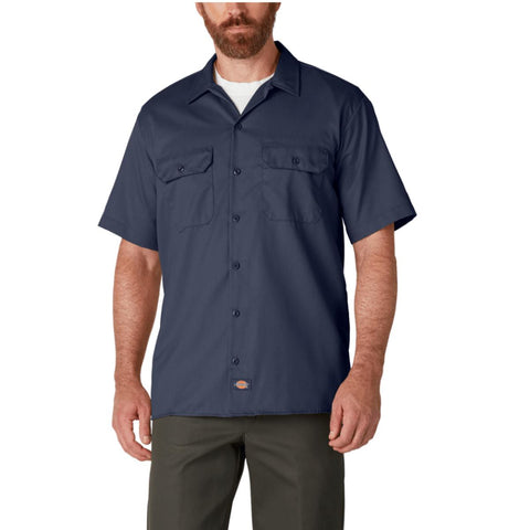 Navy Men's Short Sleeve Work Shirt D1574