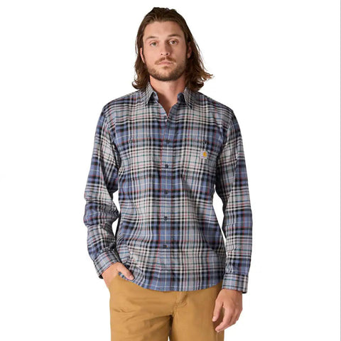 Men's Rugged Flex Long-Sleeve Plaid Shirt 107014