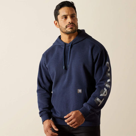 Men's Rebar Lightweight Logo Hoodie 10062709 Navy