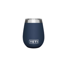 Navy YETI wine tumbler with lid