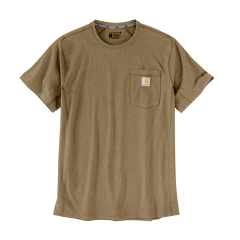 Men's Big and Tall Carhartt Force Short-Sleeve Pocket T-Shirt 106652 in engineer blue heather