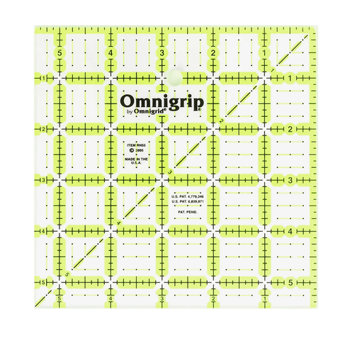Non-Slip 5.5 in. Square Quilt Ruler, Neon RN-5