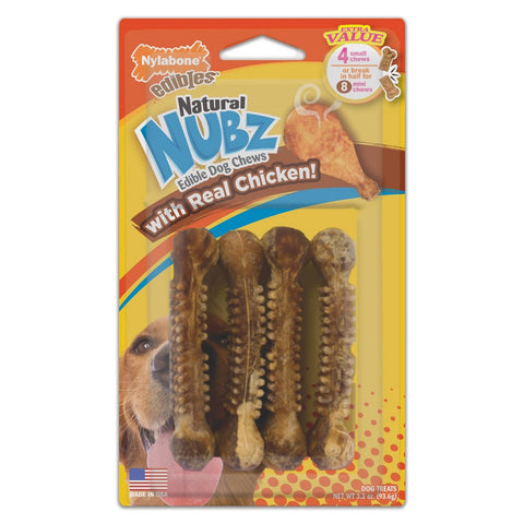 Nubz Chicken Dog Chew Treats Small - up to 30 lbs. (4 Count)