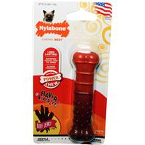 Power Chew Textured Bone Dog Toy Beef Jerky Flavor Medium 1 Count
