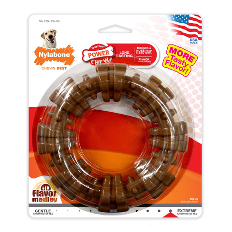 Power Chew Textured Ring Dog Toy Medley Flavor X-Large