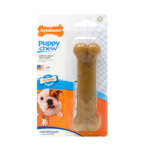 Puppy Chew Teething Bone Dog Toy Chicken Flavor