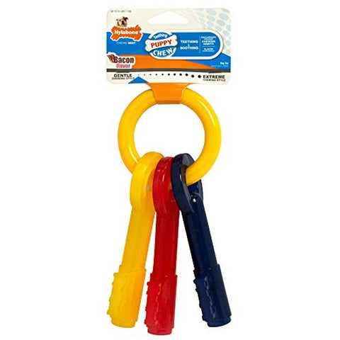 Puppy Chew Teething Keys Dog Chew Toy Bacon X-Small (1 Count)