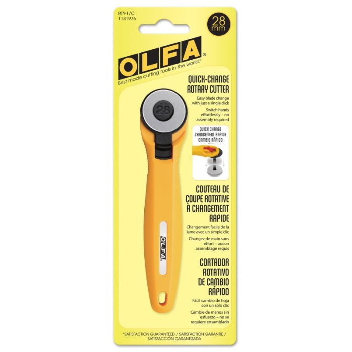 Olfa 28mm Quick-Change Rotary Cutter, Olfa #RTY1C