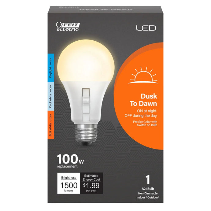 100W Color Selectable Dusk to Dawn LED Light Bulb OM1003CCTCADDLI