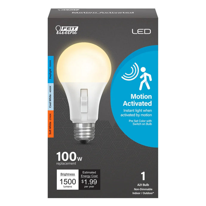 100W Color Selectable Motion Sensor LED Light Bulb OM1003CCTCAMMLI