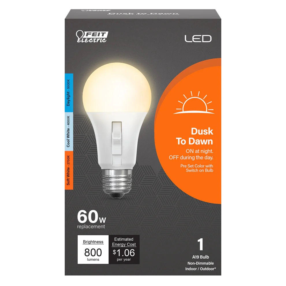 60W Color Selectable Dusk to Dawn LED Light Bulb OM603CCTCADDLDI