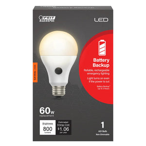 LED Emergency Light Bulb for Power Outages - Rechargeable Battery