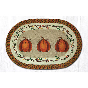 Harvest Pumpkin Braided Jute Rug OP-222