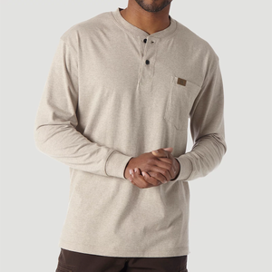 Oat Men's Riggs Workwear Long Sleeve Solid Henley 3W750