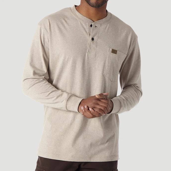 Oat Men's Riggs Workwear Long Sleeve Solid Henley 3W750