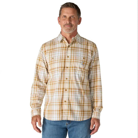 Men's Rugged Flex Long-Sleeve Plaid Shirt 107014