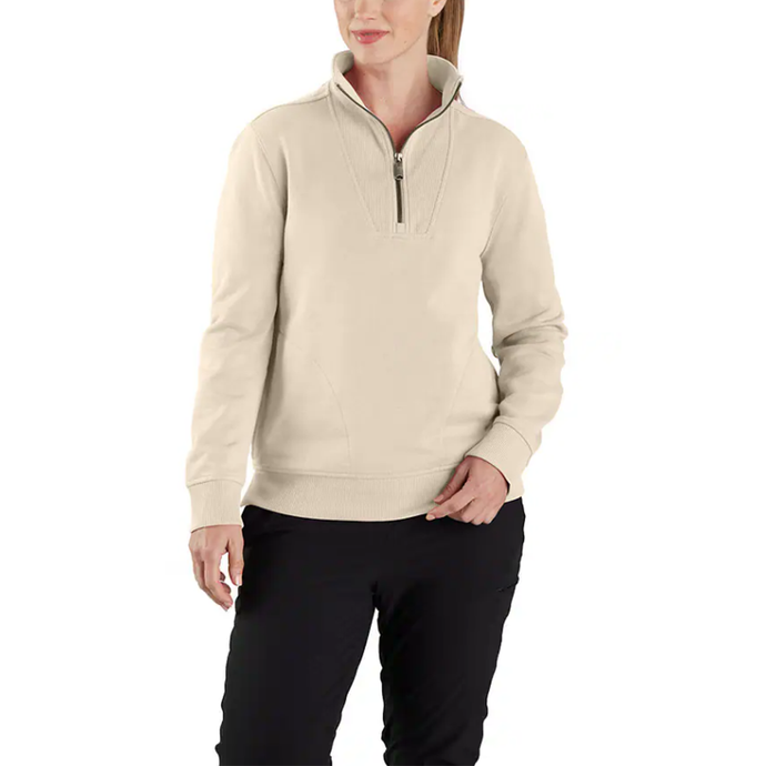 Oatmilk Women's Tencel Fiber Series Relaxed Fit Half-Zip Sweatshirt 106451