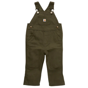 Olive Unisex Infants' Loose Fit Canvas Bib Overall CM8757