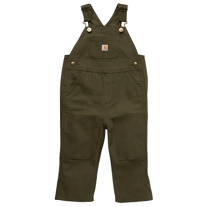 Olive Unisex Infants' Loose Fit Canvas Bib Overall CM8757