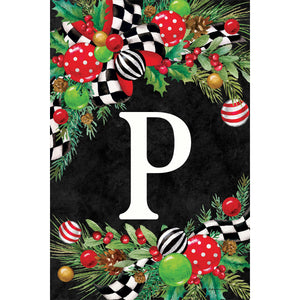 Christmas Swag Monogram Flag P