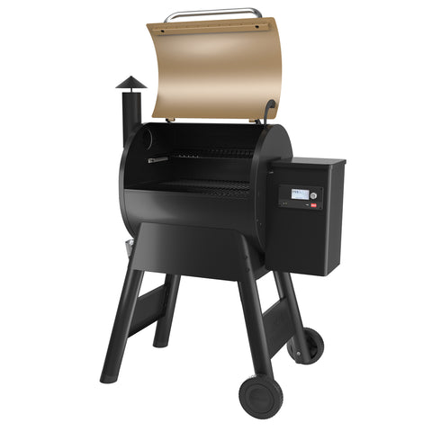 Traeger Pro 575 Pellet Grill with lid open