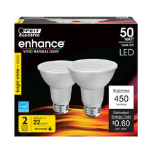 Bright White 2-Pack 50W PAR20 Enhance LED Light Bulbs PAR20DM