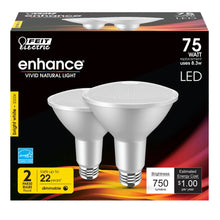 Bright White 2-Pack 75W PAR30 Enhance LED Light Bulbs PAR30LDM/9