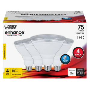 Bright White 4-Pack 75W PAR38 Reflector LED Light Bulbs PAR389