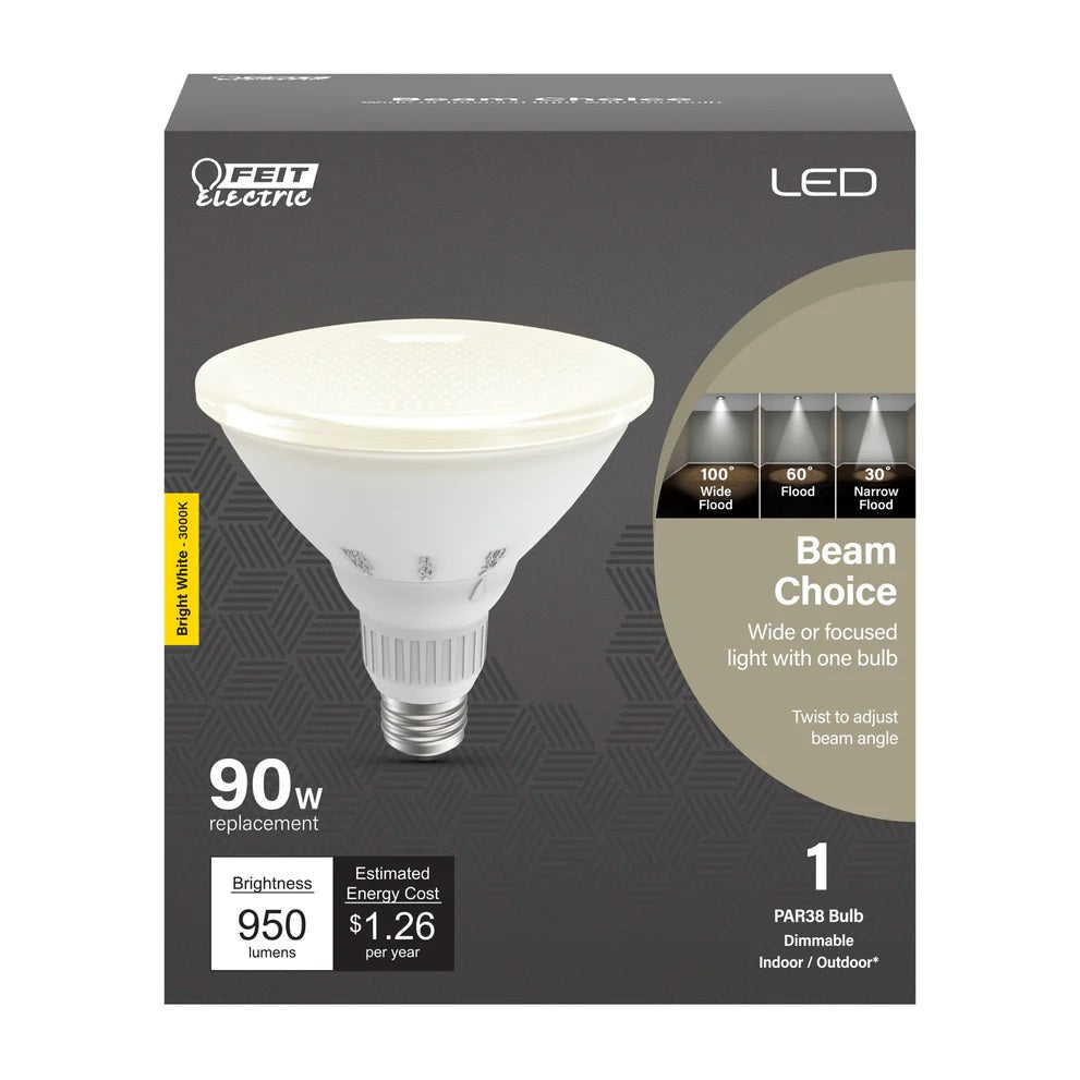 Bright White 90W PAR38 Dimmable BeamChoice LED Light Bulb PAR38/ADJ/9