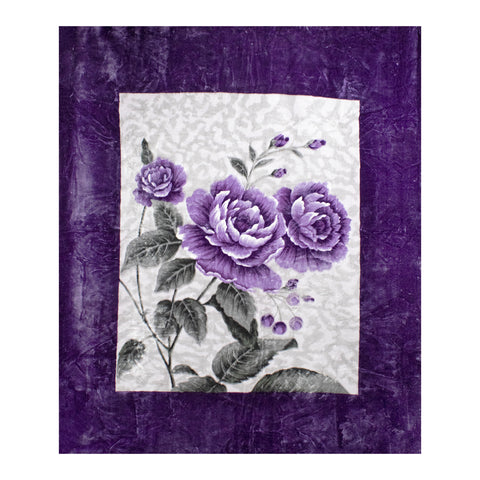 Wildlife Panel 79" x 95" Plush Queen-sized Blanket BLKT-4631-BK
