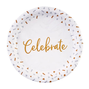 16-Pack 10-Inch Celebrate Round Paper Plates PW846