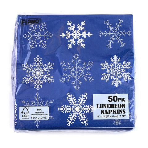 50-Count Snowflakes Luncheon Napkins PW9318
