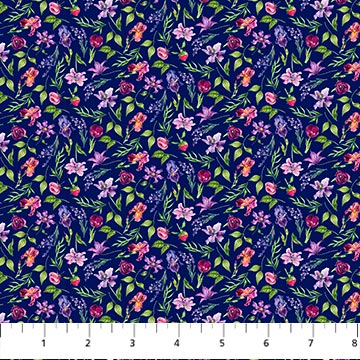 Deborahs Garden Collection Packed Floral Cotton Fabric DP25597