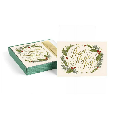 Peace Hope Joy 18 Boxed Christmas Cards 941400 Inside