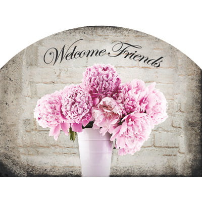 Spring & Summer Outdoor Decor Plaque Peonies in Vase