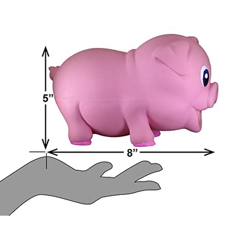 Large Pig Latex Dog Chew Toy 8 in