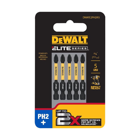 Phillips #2 S X 2 in. Set of Power Impact Screwdriver Bit