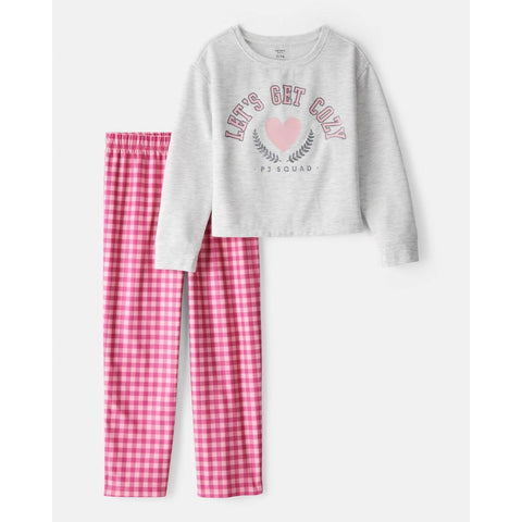 Girls' Fleece Loose Fit 2-Piece Pajamas 3U063
