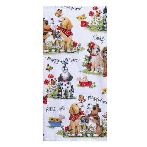 Playful Puppies Toss Dual Purpose Terry Towel R8256